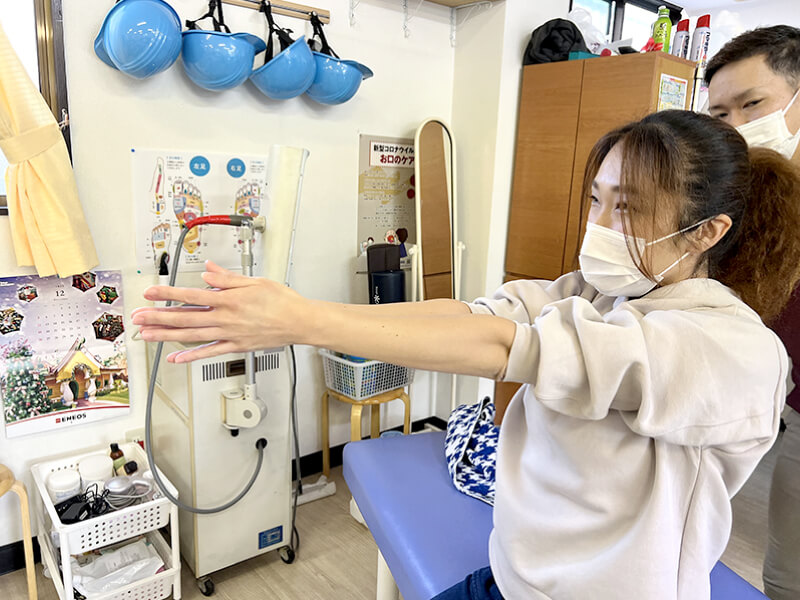 施術体験のブース